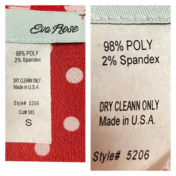 Eva Rose Short Sleeve Polka Dot Belted Dress with Pockets Red